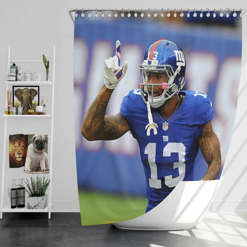 NFL Odell Beckham Jr Football Player Shower Curtain