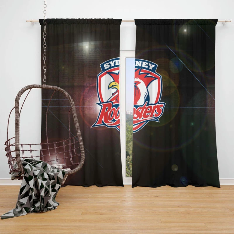 NRL Rugby Club Sydney Roosters Window Curtain