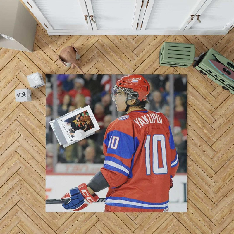 Nail Yakupov Professional NHL Hockey Player Rug