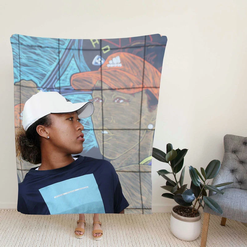 Naomi Osaka Awarded WTA Tennis Player Fleece Blanket