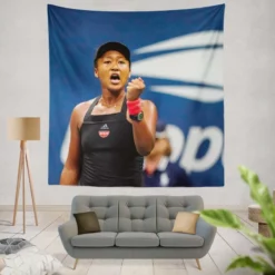 Naomi Osaka Grand Slam Tennis Player Tapestry