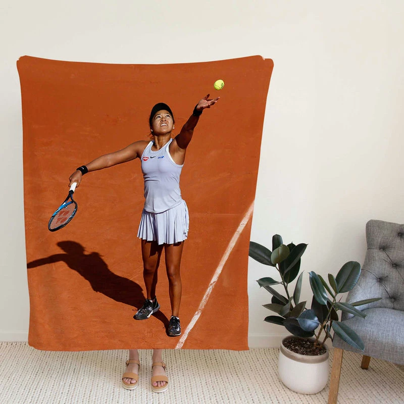 Naomi Osaka Japanese Professional Tennis Player Fleece Blanket