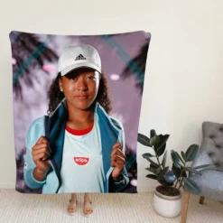 Naomi Osaka Powerful WTA Tennis Player Fleece Blanket
