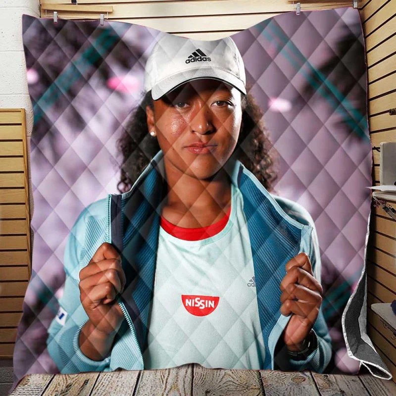 Naomi Osaka Powerful WTA Tennis Player Quilt Blanket