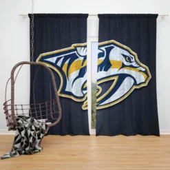 Nashville Predators Excellent NHL Hockey Team Window Curtain