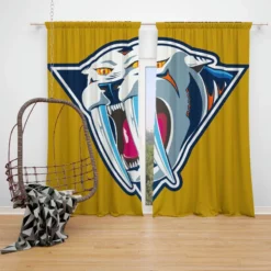 Nashville Predators Professional Ice Hockey Team Window Curtain