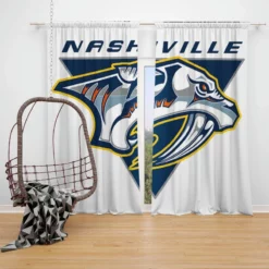 Nashville Predators Strong NHL Hockey Team Window Curtain