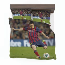 Nervous Barca Soccer Player Lionel Messi Bedding Set 1