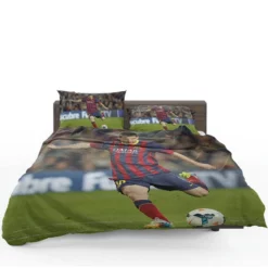 Nervous Barca Soccer Player Lionel Messi Bedding Set