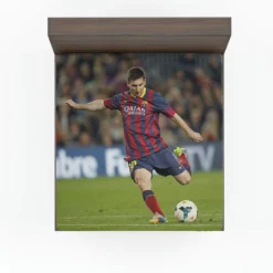 Nervous Barca Soccer Player Lionel Messi Fitted Sheet