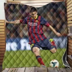 Nervous Barca Soccer Player Lionel Messi Quilt Blanket