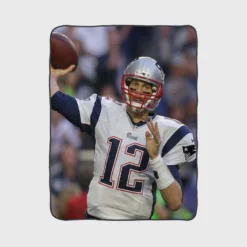 New England Patriots Tom Brady NFL Fleece Blanket 1