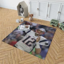 New England Patriots Tom Brady NFL Rug 1
