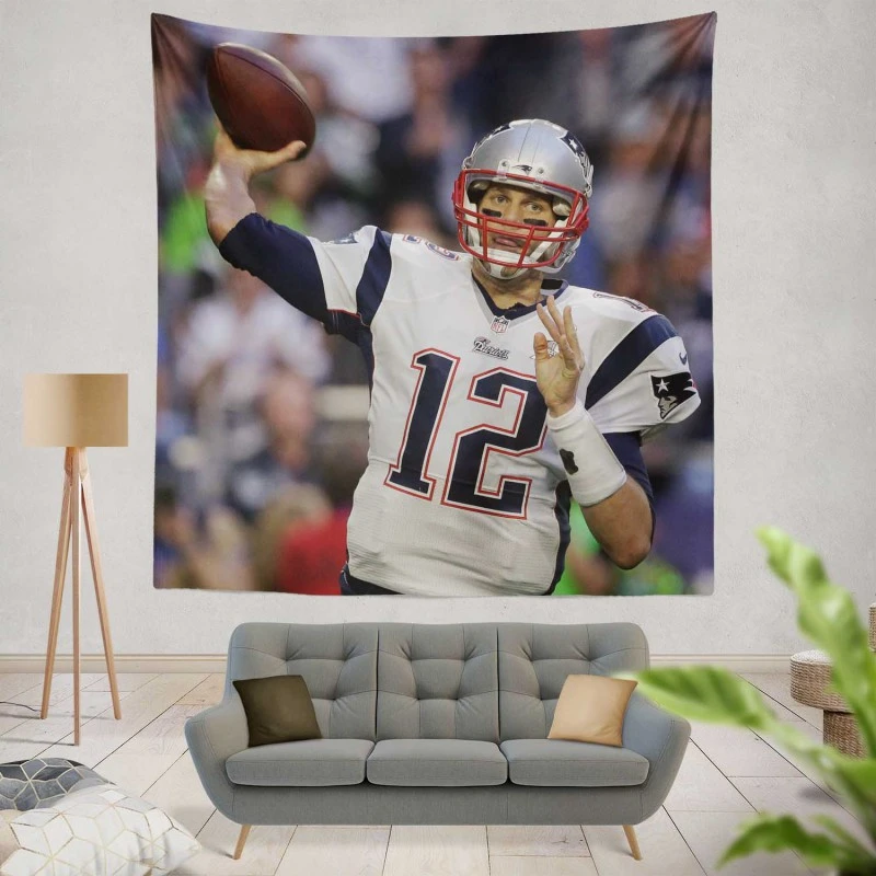 New England Patriots Tom Brady NFL Tapestry