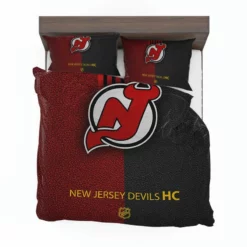 New Jersey Devils Professional Ice Hockey Team Bedding Set 1