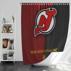 New Jersey Devils Professional Ice Hockey Team Shower Curtain