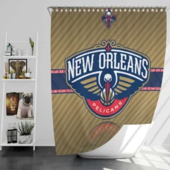 New Orleans Pelicans Classic NBA Basketball Team Shower Curtain