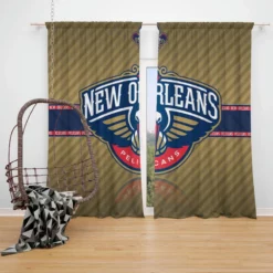 New Orleans Pelicans Classic NBA Basketball Team Window Curtain