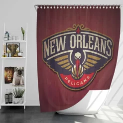 New Orleans Pelicans Professional Basketball Team Shower Curtain