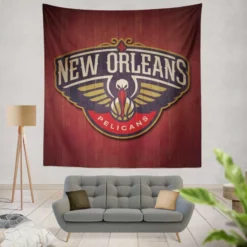 New Orleans Pelicans Professional Basketball Team Tapestry