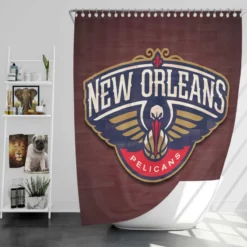 New Orleans Pelicans Strong NBA Basketball Club Shower Curtain