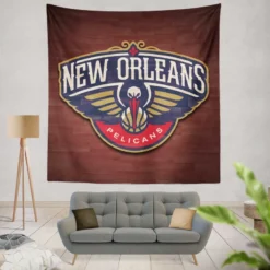 New Orleans Pelicans Strong NBA Basketball Club Tapestry