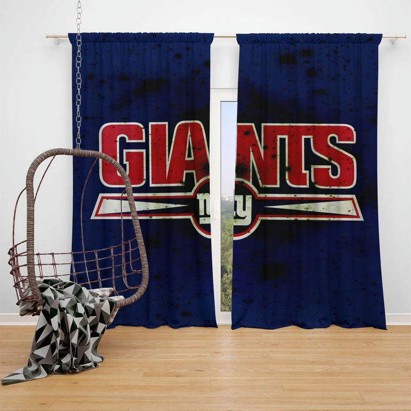 New York Giants Excellent NFL Football Club Window Curtain