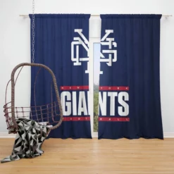 New York Giants Popular NFL Football Team Window Curtain