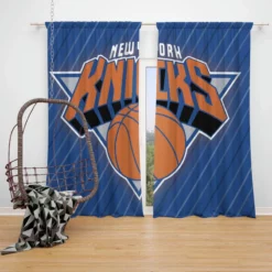 New York Knicks American Professional Basketball Team Window Curtain