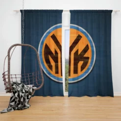 New York Knicks Classic NBA Basketball Club Window Curtain