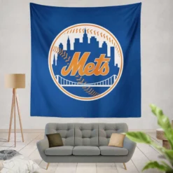 New York Mets Popular MLB Baseball Team Tapestry