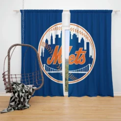 New York Mets Popular MLB Baseball Team Window Curtain
