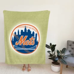 New York Mets Professional Baseball Team Fleece Blanket