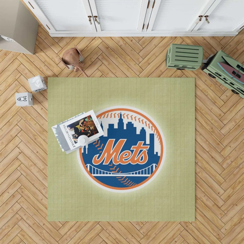 New York Mets Professional Baseball Team Rug