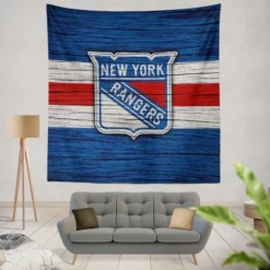 New York Rangers Active Hockey Team Tapestry