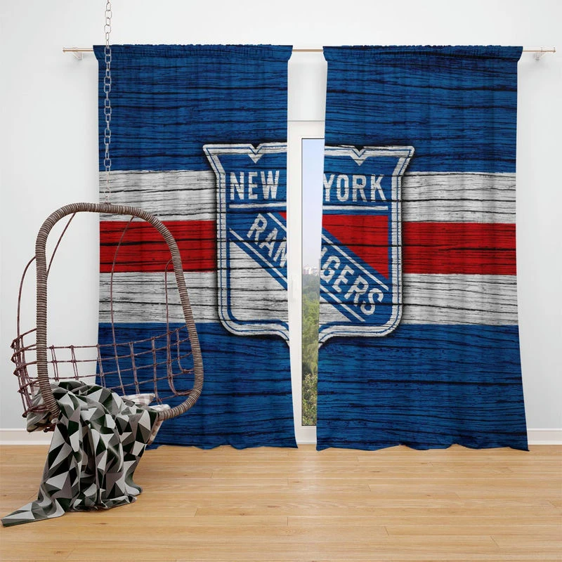 New York Rangers Active Hockey Team Window Curtain