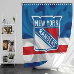 New York Rangers Professional Ice Hockey Team Shower Curtain