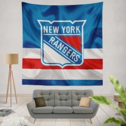 New York Rangers Professional Ice Hockey Team Tapestry