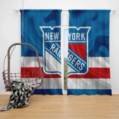 New York Rangers Professional Ice Hockey Team Window Curtain