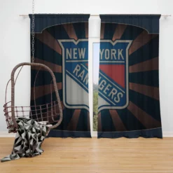 New York Rangers Strong Hockey Club Window Curtain