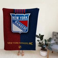 New York Rangers Unique NHL Hockey Team Fleece Blanket