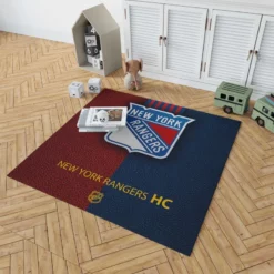 New York Rangers Unique NHL Hockey Team Rug 1