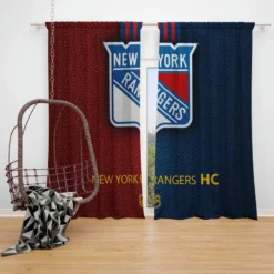 New York Rangers Unique NHL Hockey Team Window Curtain