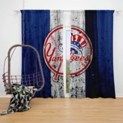 New York Yankees Ethical MLB Baseball Team Window Curtain