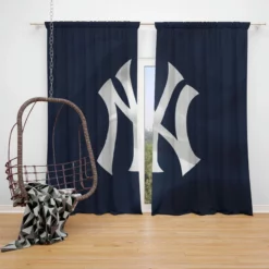 New York Yankees Graceful MLB Team Window Curtain