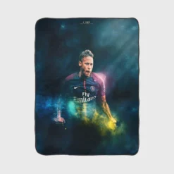 Neymar Active PSG Football Player Fleece Blanket 1