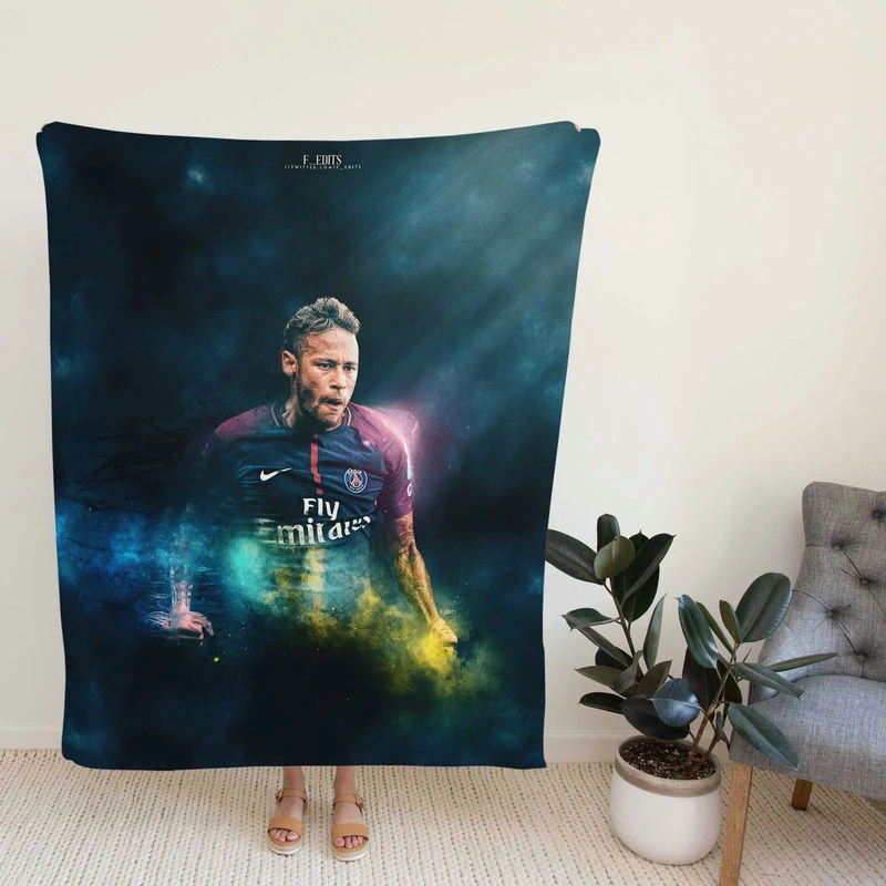 Neymar Active PSG Football Player Fleece Blanket