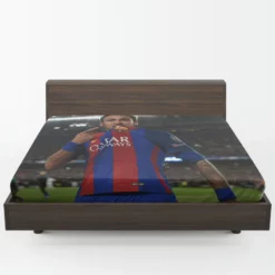 Neymar Barcelona Sports Player Fitted Sheet 1