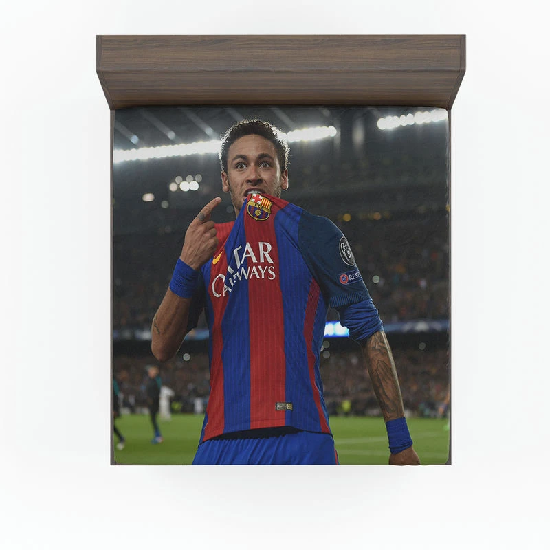 Neymar Barcelona Sports Player Fitted Sheet