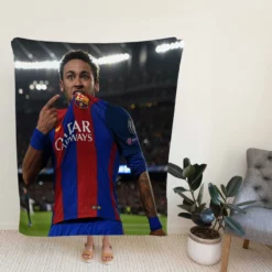 Neymar Barcelona Sports Player Fleece Blanket